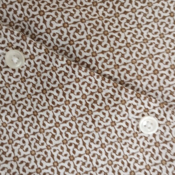 Mens 100% Linen Shirt sz M Neutral Beige Brown EUC - Picture 13 of 15